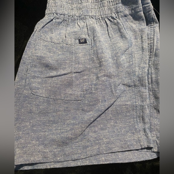 GAP Ladies Linen Shorts - Blue Chambray - Size XL - NWT - Picture 9 of 11